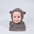 Knitted hat with detachable collar for baby